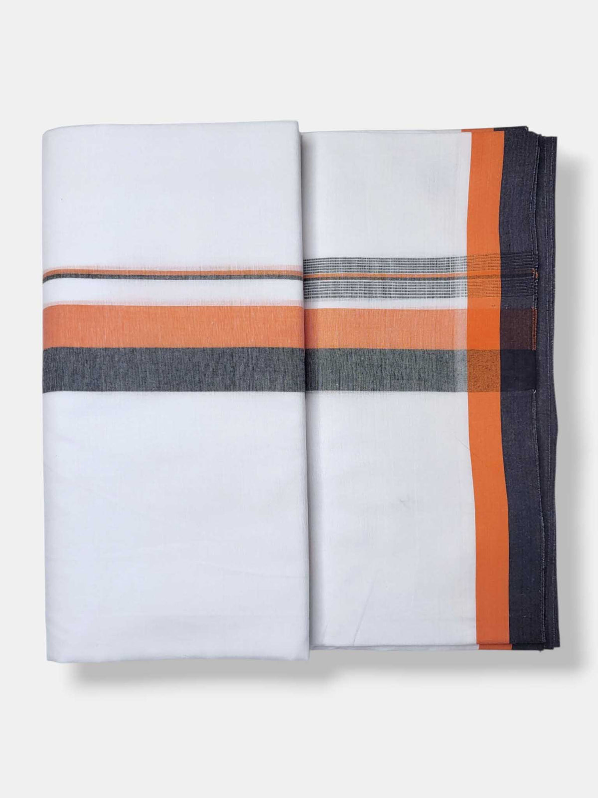 Pure White Cotton Men's Double Dhoti