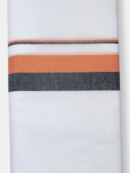 Pure White Cotton Men's Double Dhoti