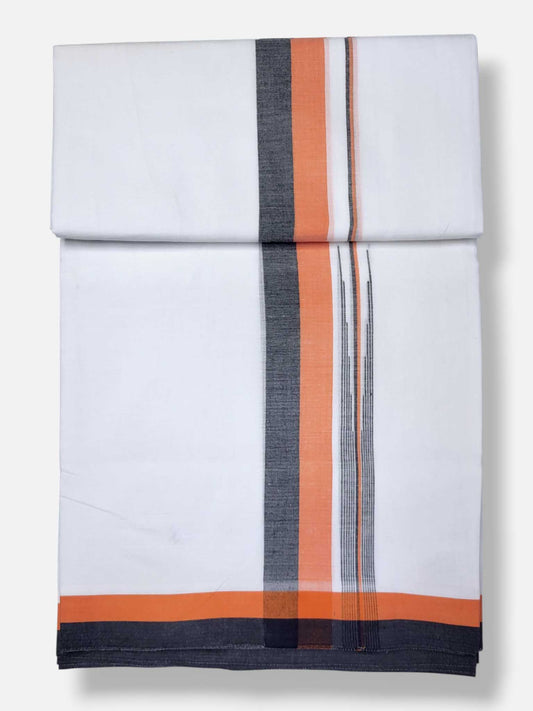 Pure White Cotton Men's Double Dhoti