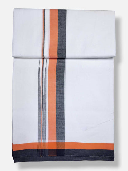 Pure White Cotton Men's Double Dhoti