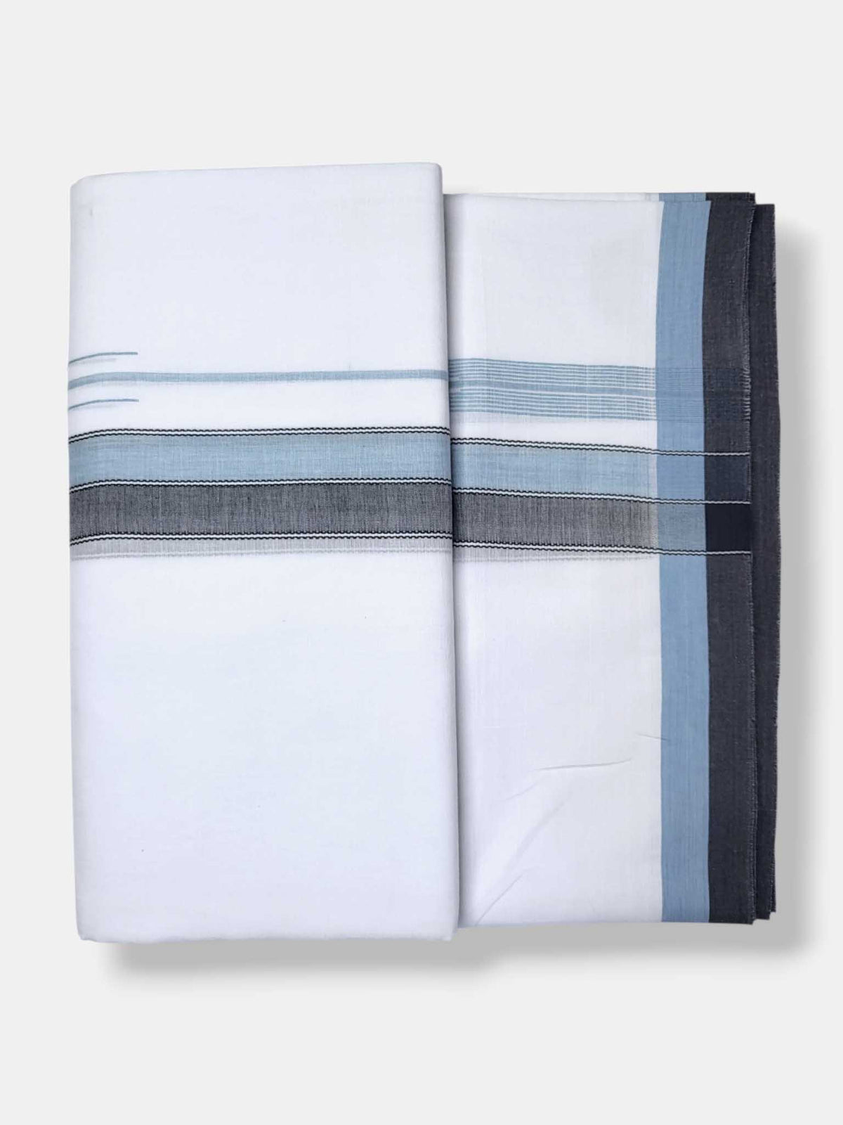 Pure White Cotton Men's Double Dhoti