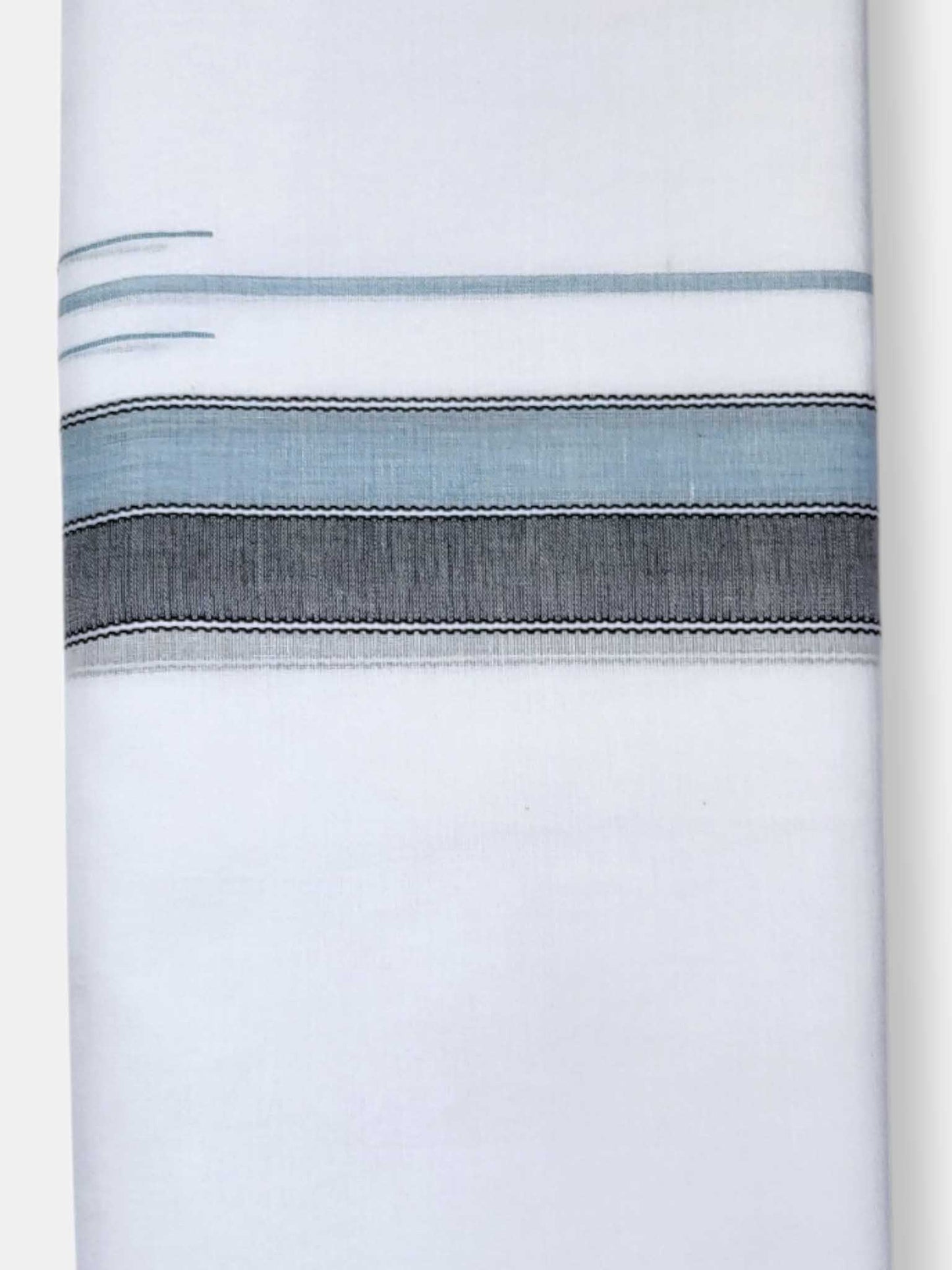 Pure White Cotton Men's Double Dhoti