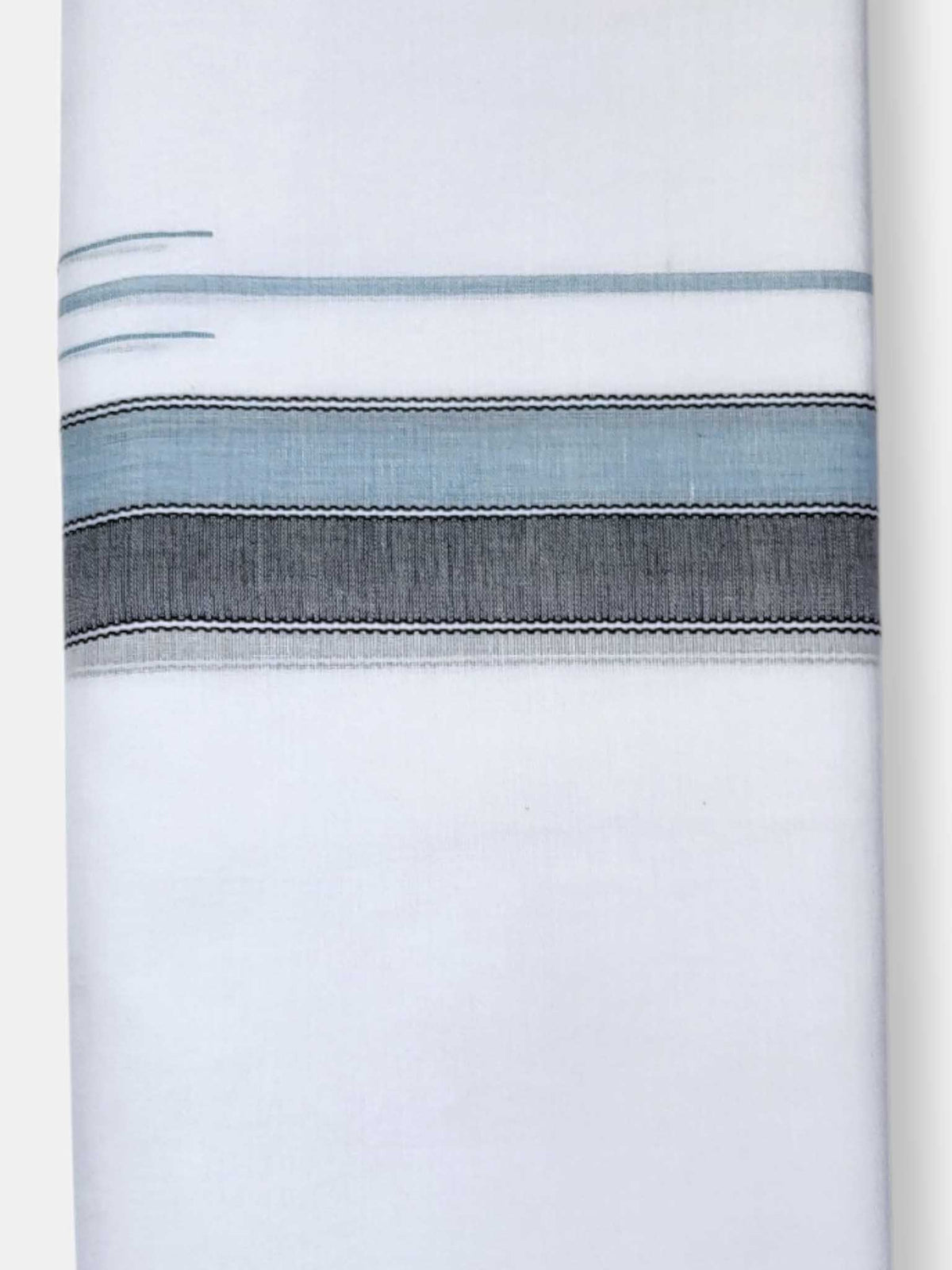 Pure White Cotton Men's Double Dhoti