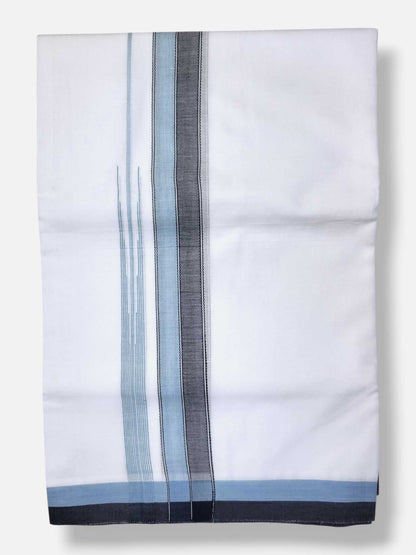 Pure White Cotton Men's Double Dhoti