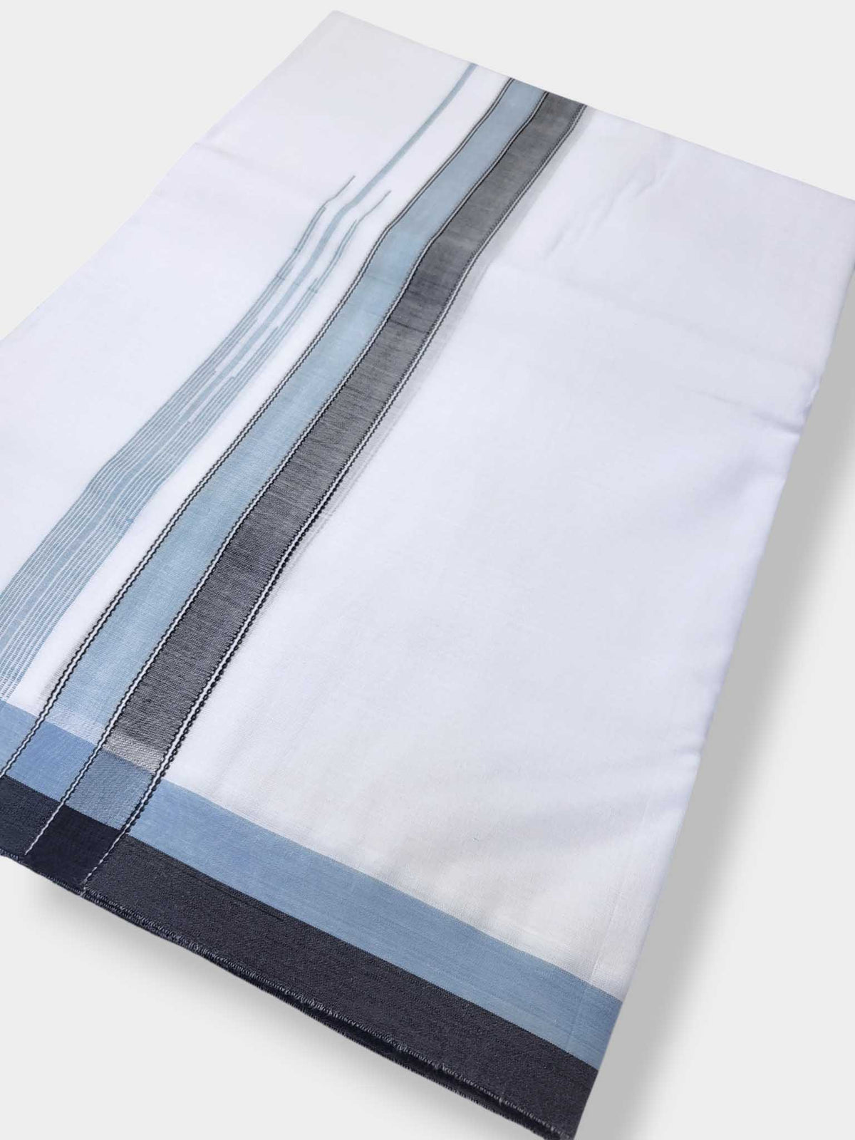 Pure White Cotton Men's Double Dhoti
