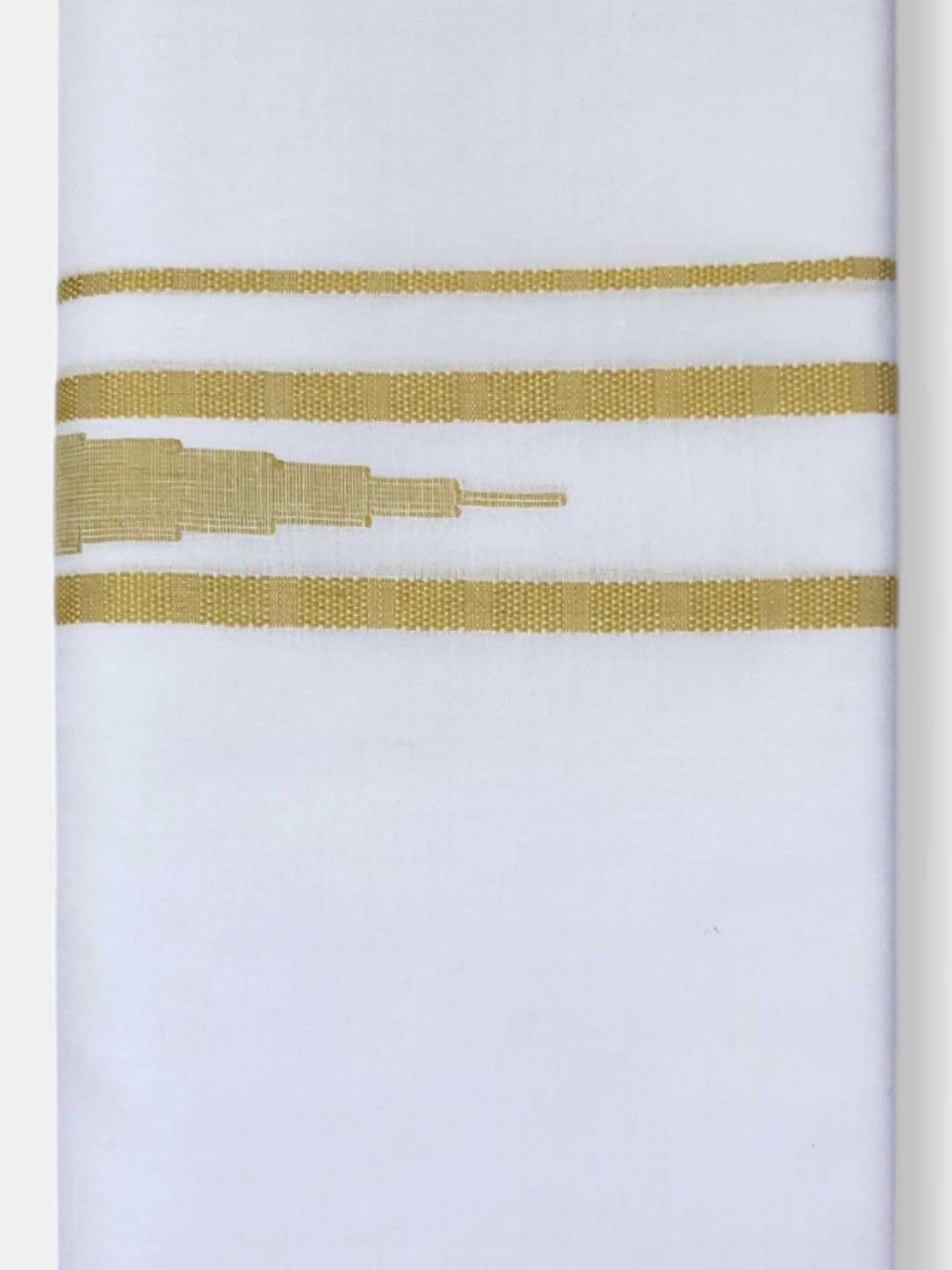 Pure White Cotton Men's Double Dhoti