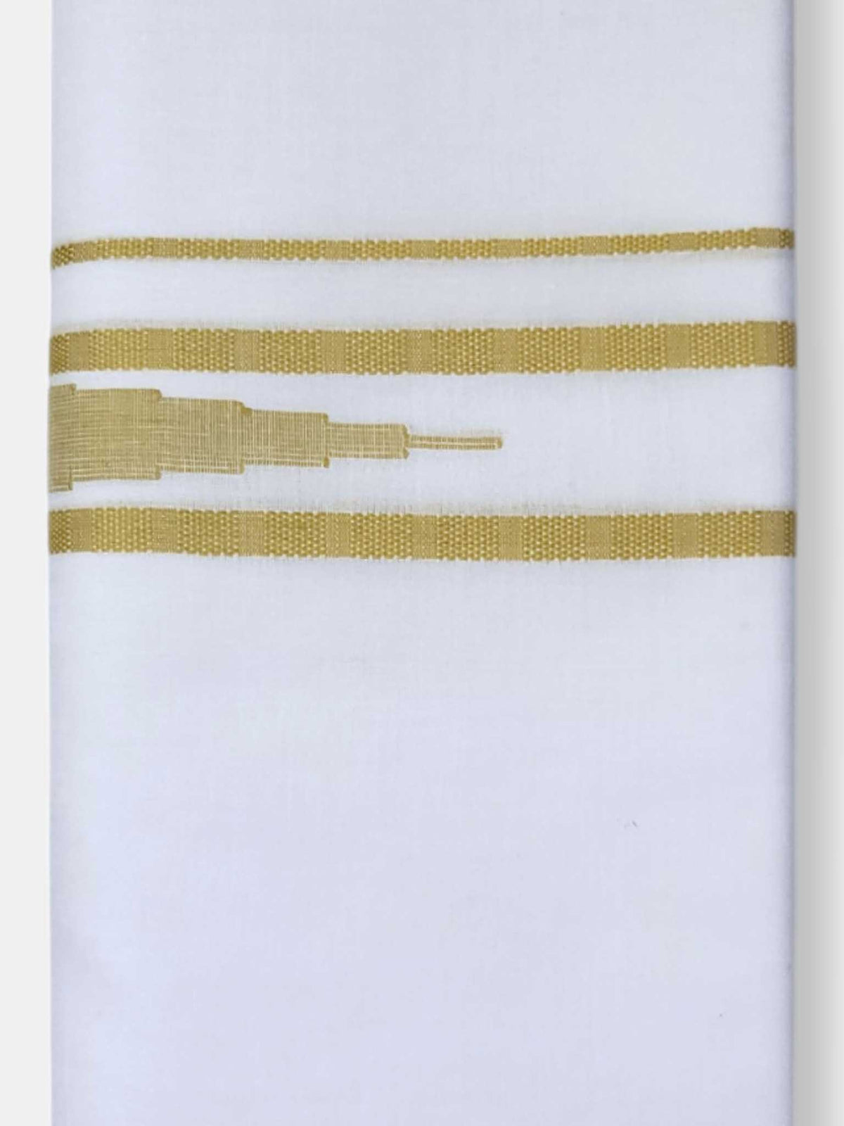 Pure White Cotton Men's Double Dhoti
