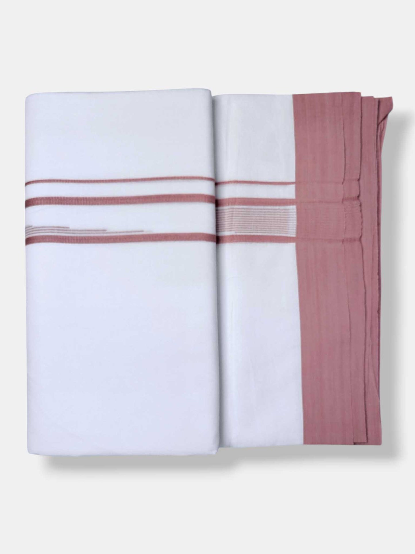 Pure White Cotton Men's Double Dhoti