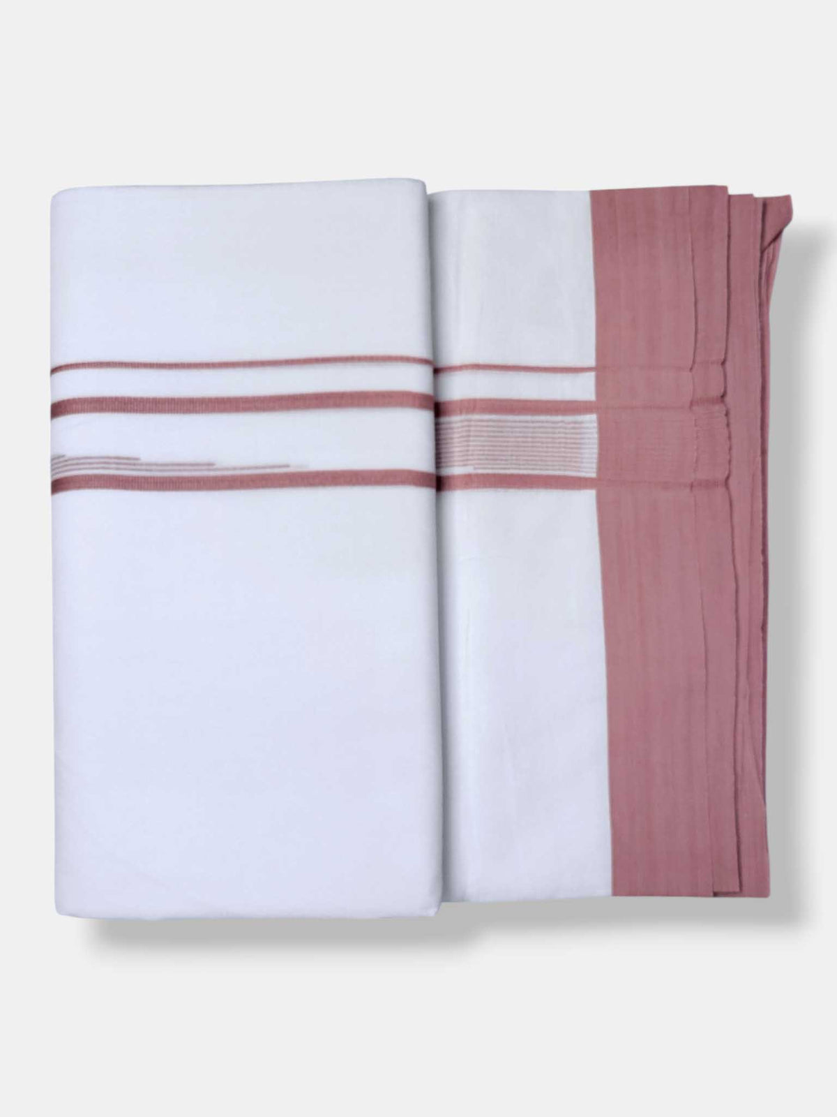 Pure White Cotton Men's Double Dhoti