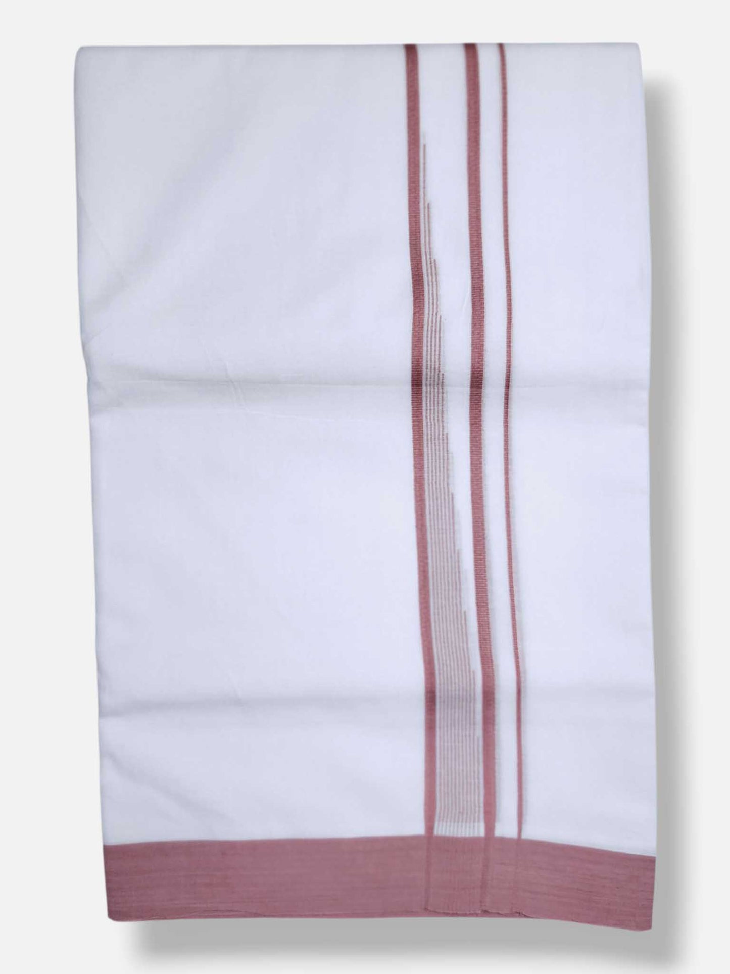 Pure White Cotton Men's Double Dhoti