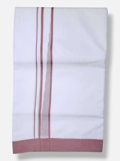 Pure White Cotton Men's Double Dhoti