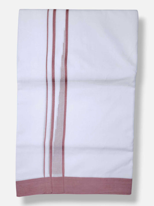 Pure White Cotton Men's Double Dhoti