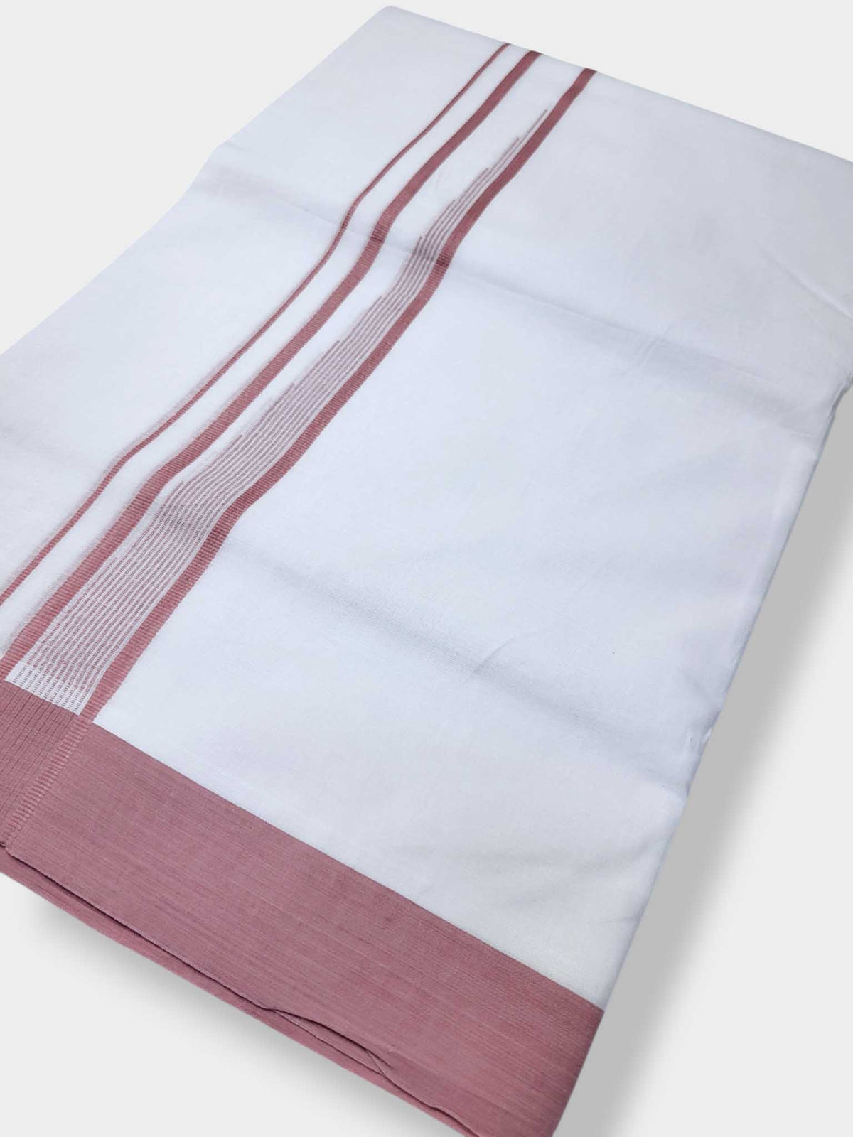 Pure White Cotton Men's Double Dhoti