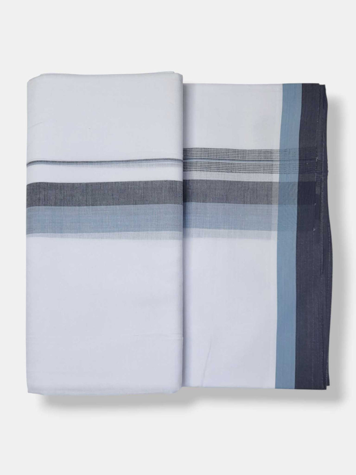 Pure White Cotton Men's Double Dhoti