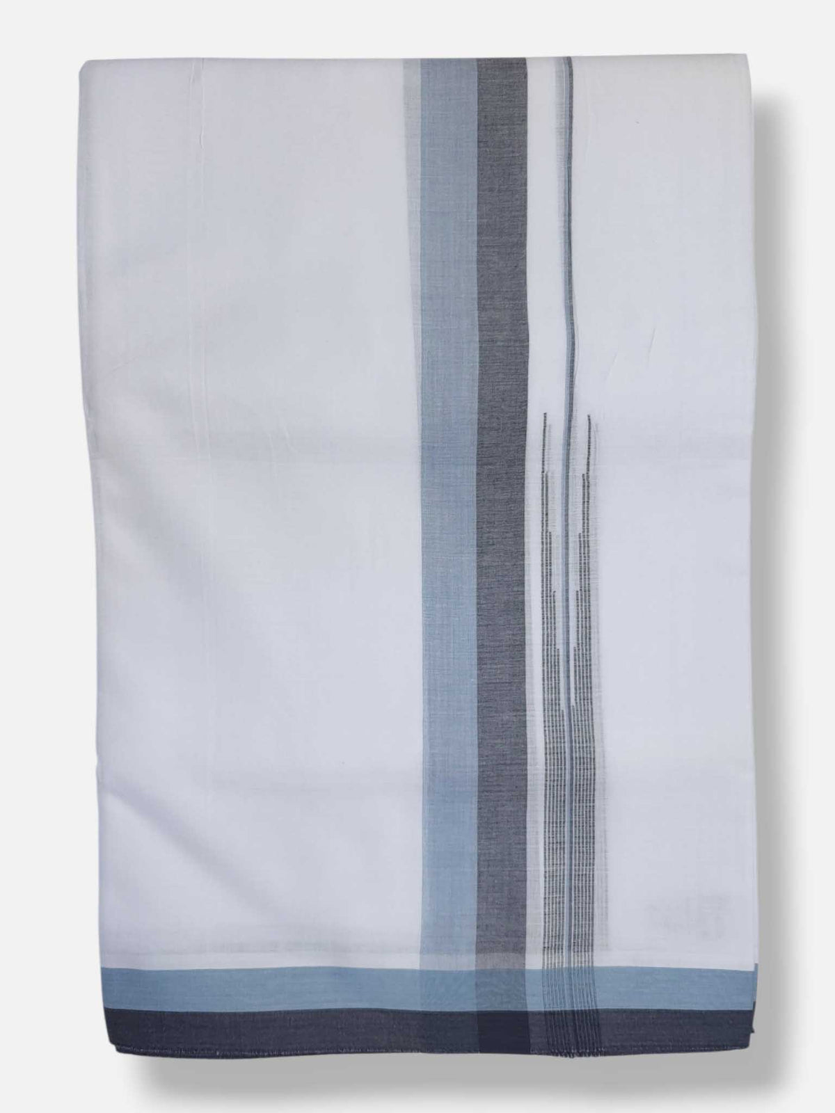 Pure White Cotton Men's Double Dhoti