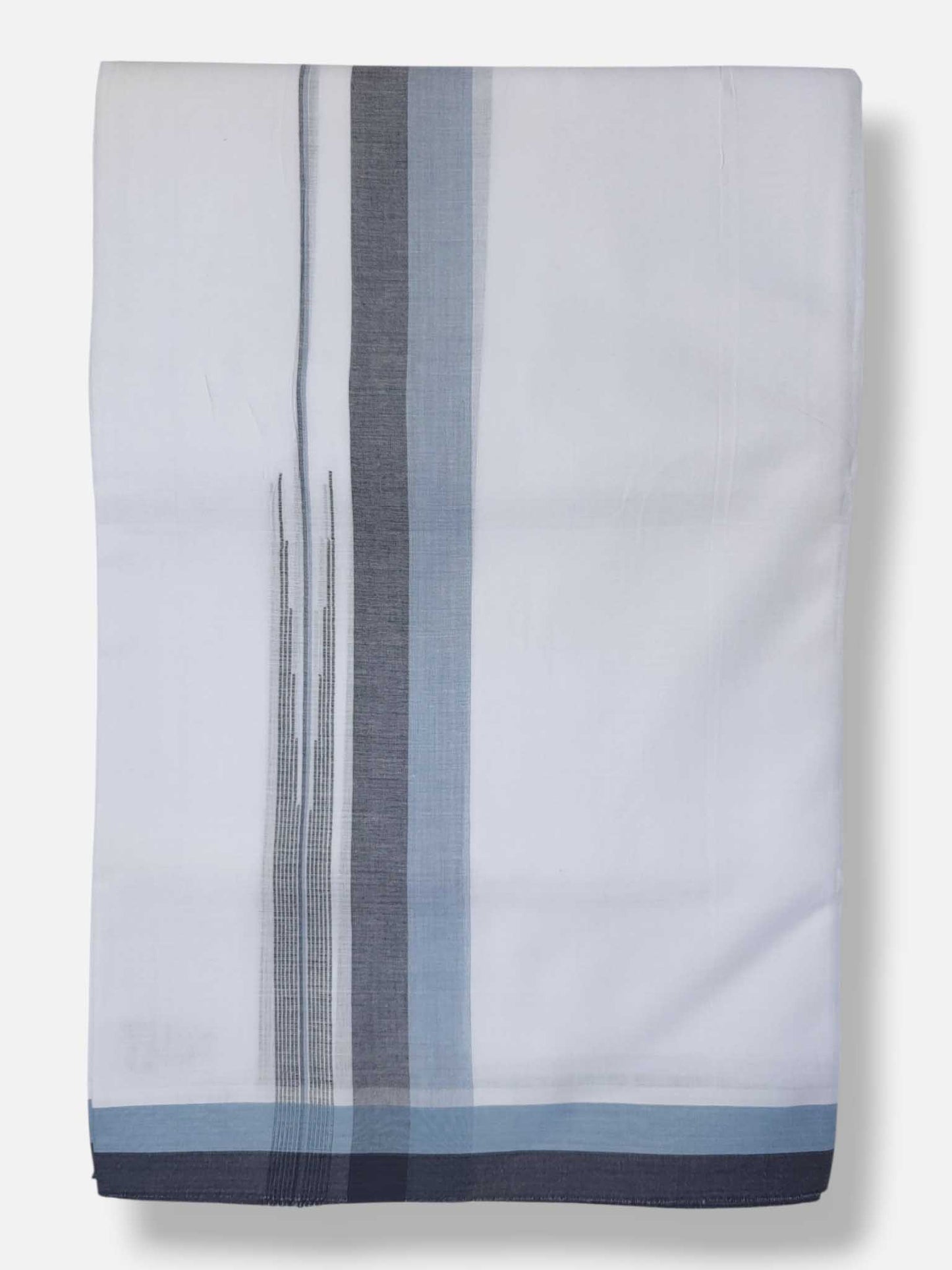 Pure White Cotton Men's Double Dhoti