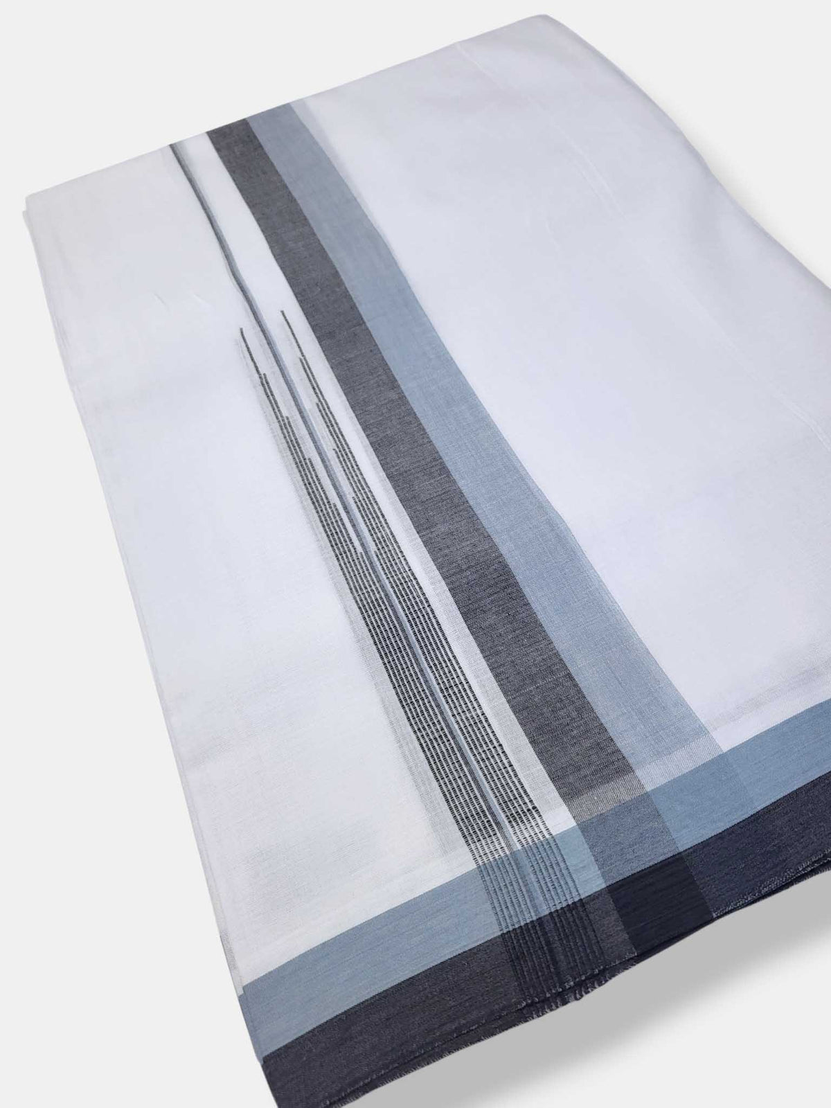 Pure White Cotton Men's Double Dhoti