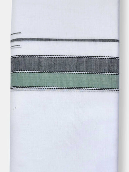 Pure White Cotton Men's Double Dhoti
