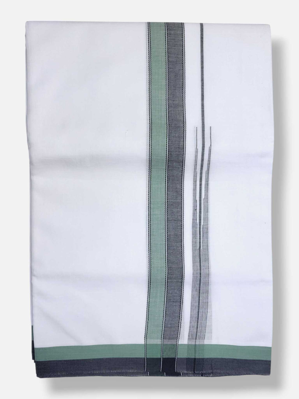 Pure White Cotton Men's Double Dhoti