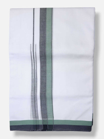 Pure White Cotton Men's Double Dhoti