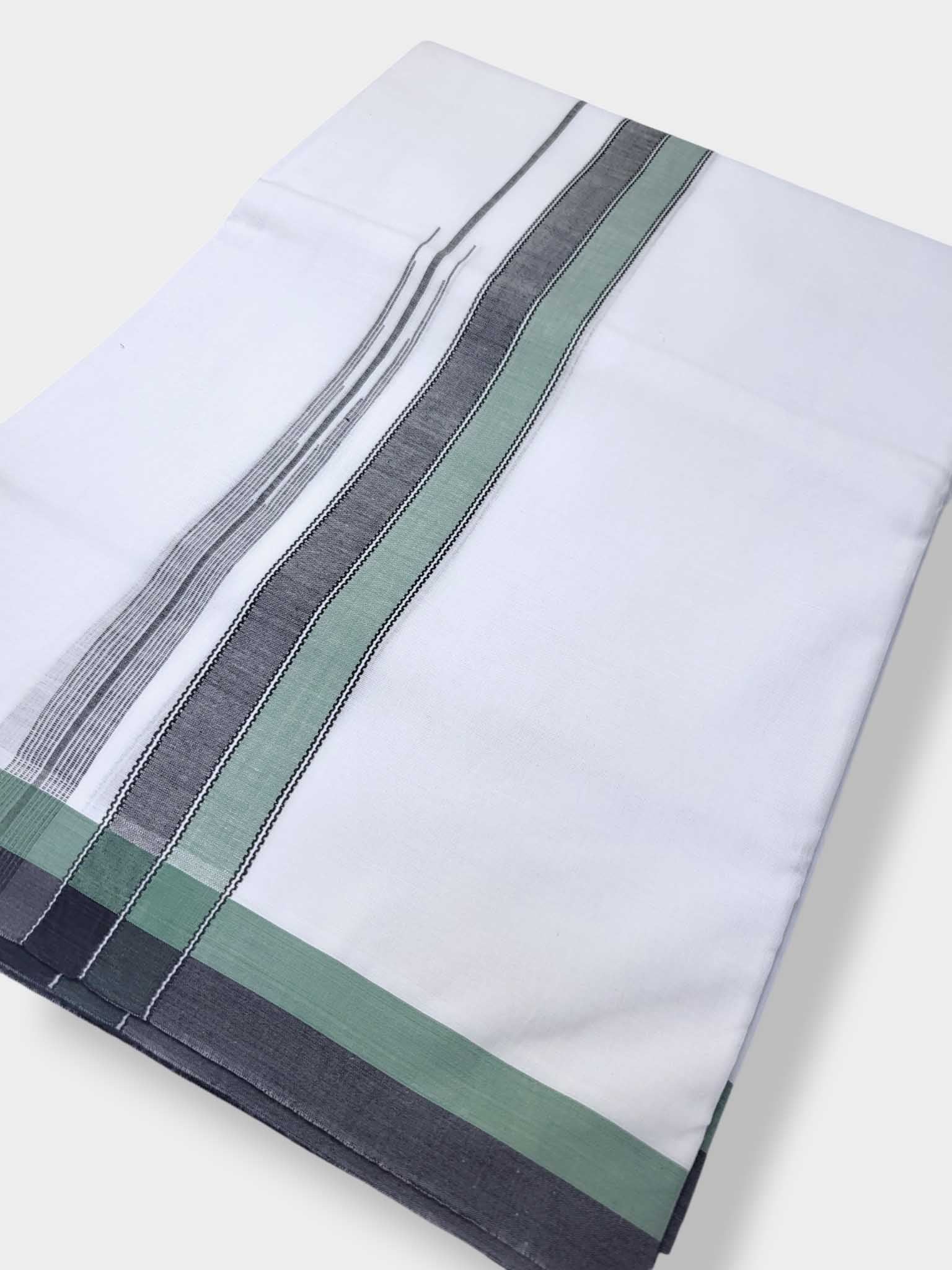 Pure White Cotton Men's Double Dhoti