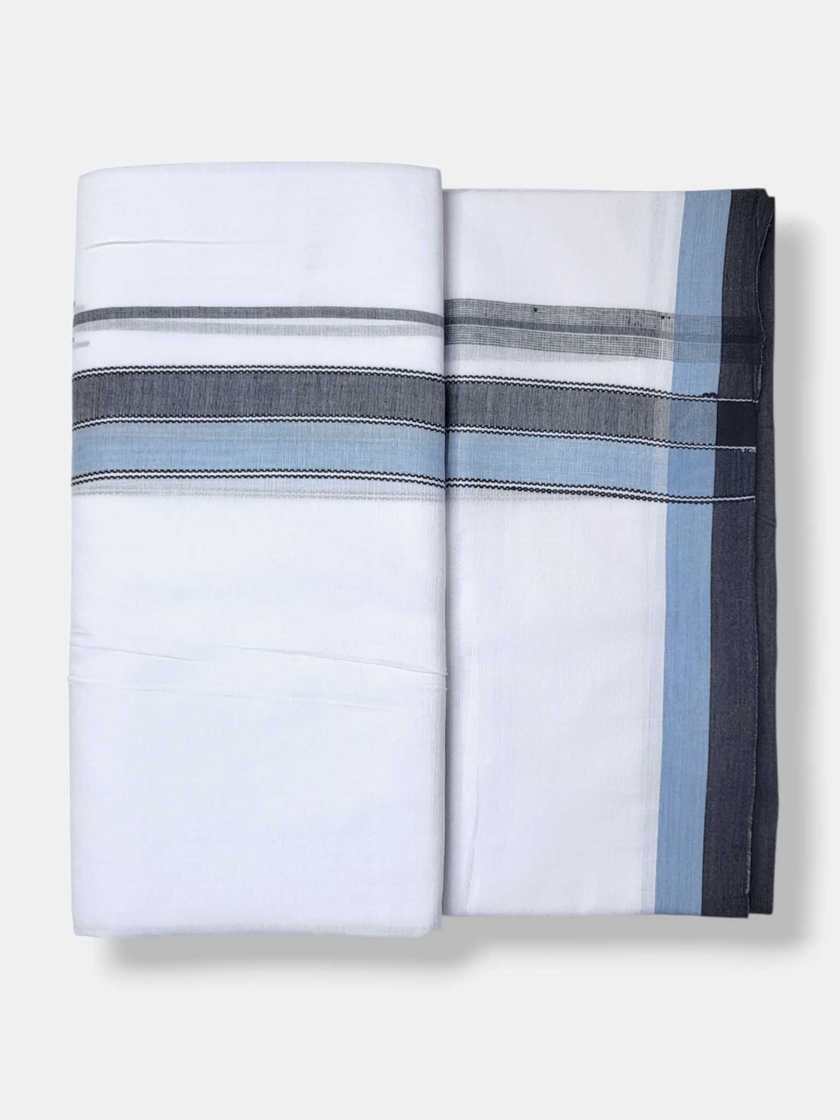 Pure White Cotton Men's Double Dhoti