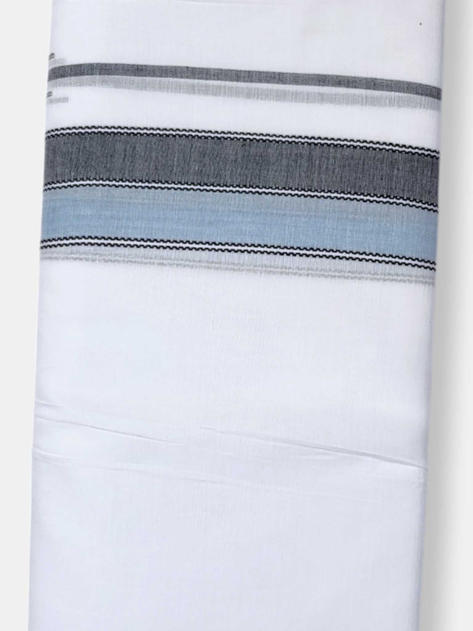 Pure White Cotton Men's Double Dhoti