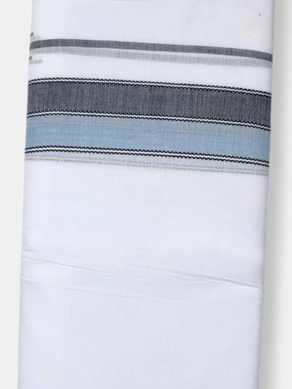 Pure White Cotton Men's Double Dhoti
