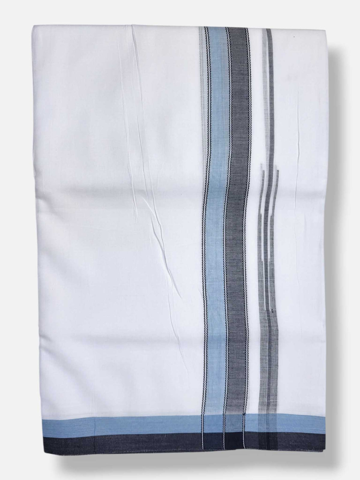 Pure White Cotton Men's Double Dhoti