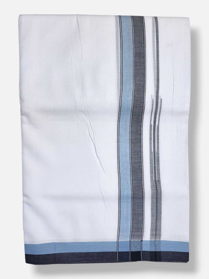 Pure White Cotton Men's Double Dhoti