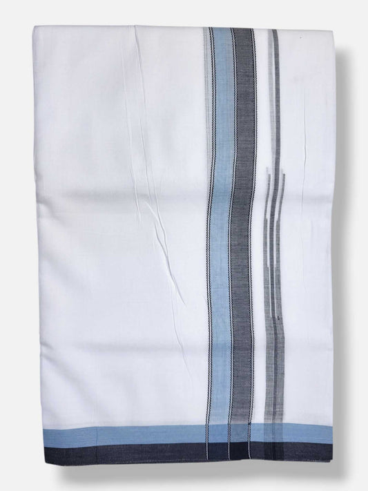 Pure White Cotton Men's Double Dhoti