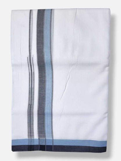 Pure White Cotton Men's Double Dhoti