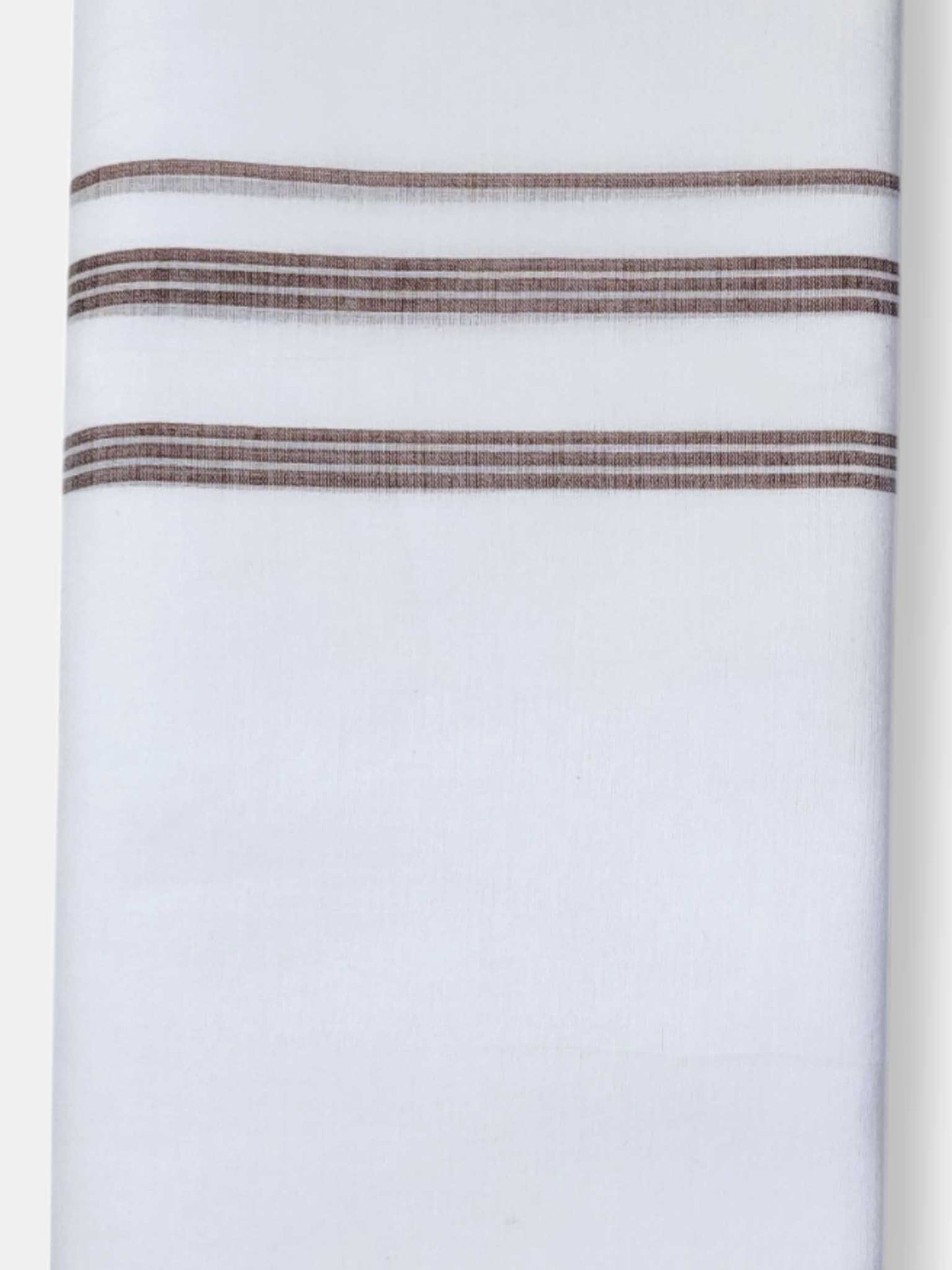 Pure White Cotton Men's Double Dhoti