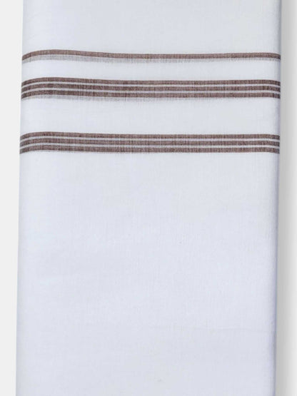 Pure White Cotton Men's Double Dhoti