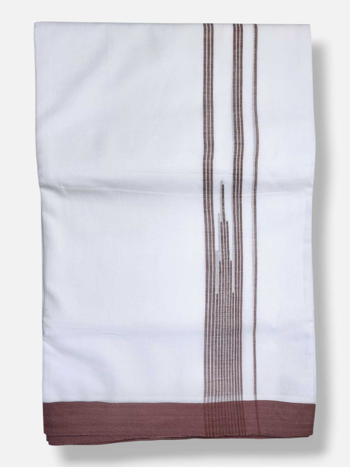 Pure White Cotton Men's Double Dhoti