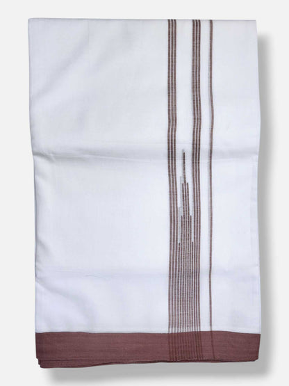 Pure White Cotton Men's Double Dhoti