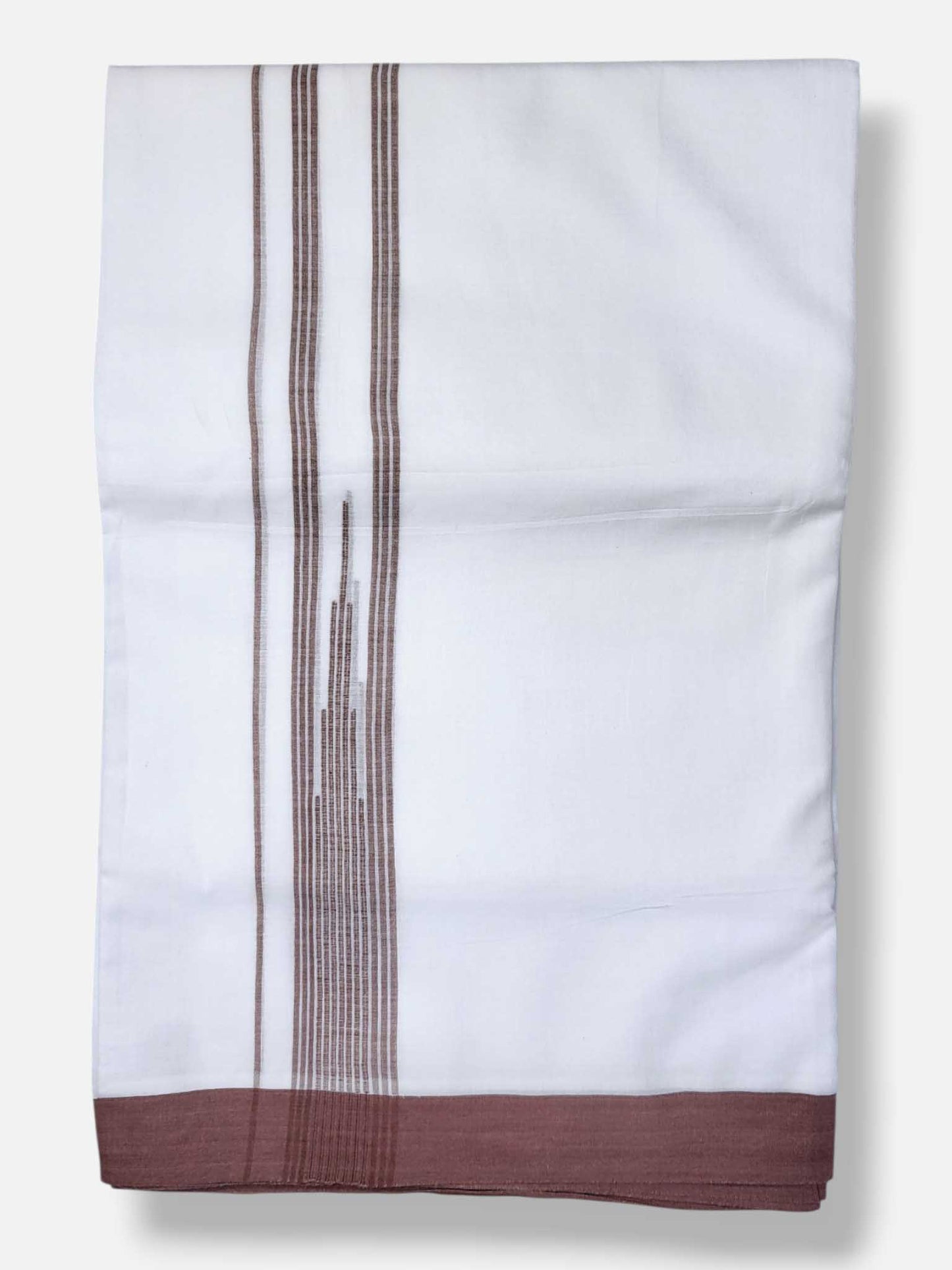 Pure White Cotton Men's Double Dhoti