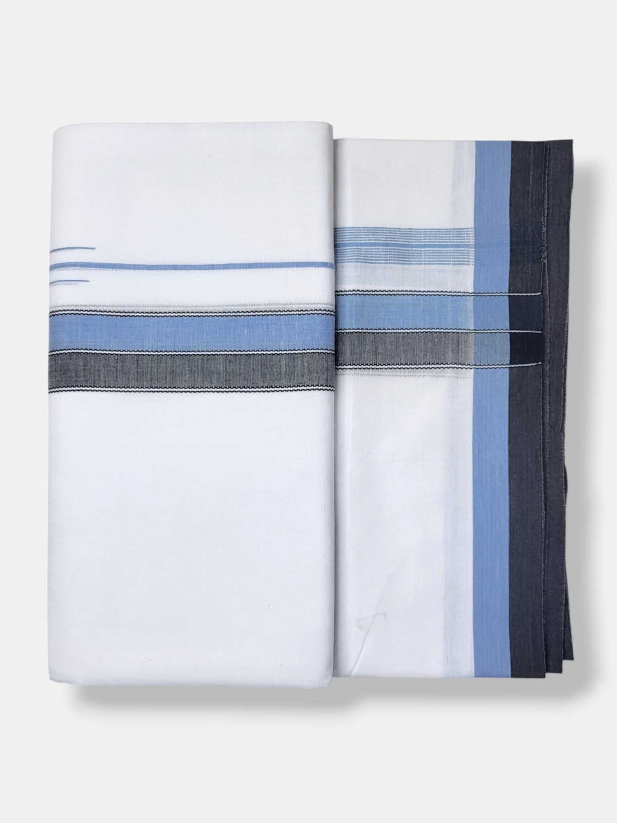 Pure White Cotton Men's Double Dhoti