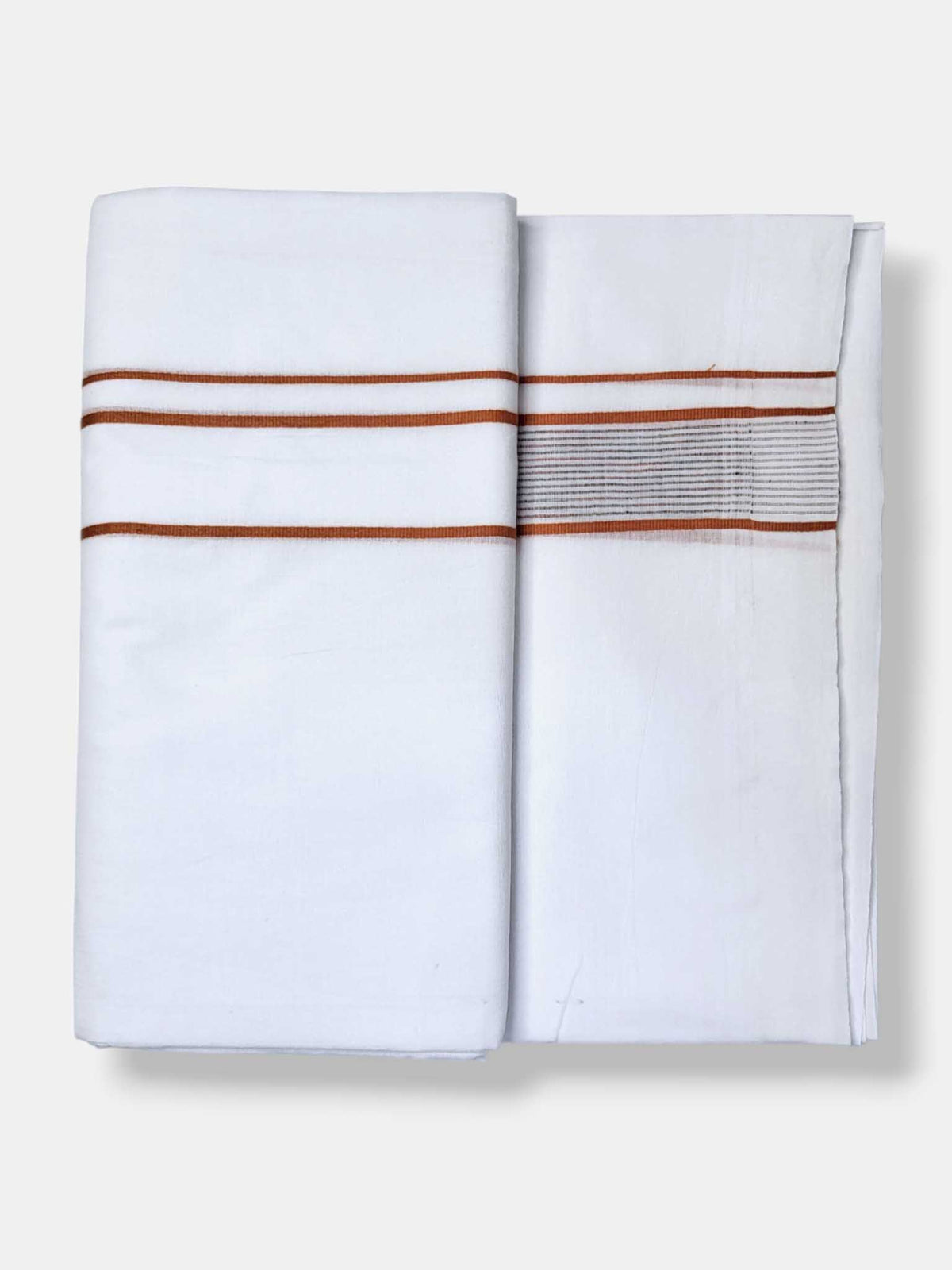 Pure White Cotton Men's Double Dhoti