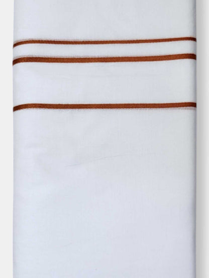 Pure White Cotton Men's Double Dhoti