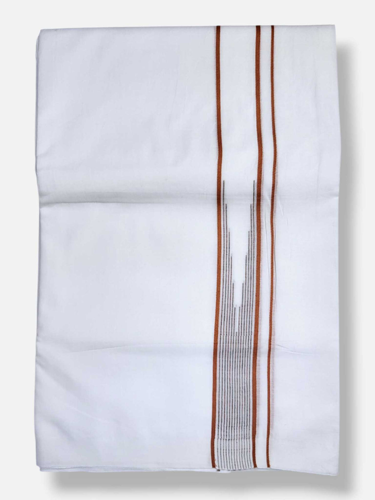 Pure White Cotton Men's Double Dhoti