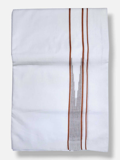 Pure White Cotton Men's Double Dhoti