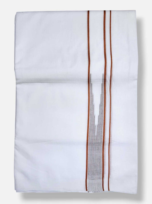 Pure White Cotton Men's Double Dhoti