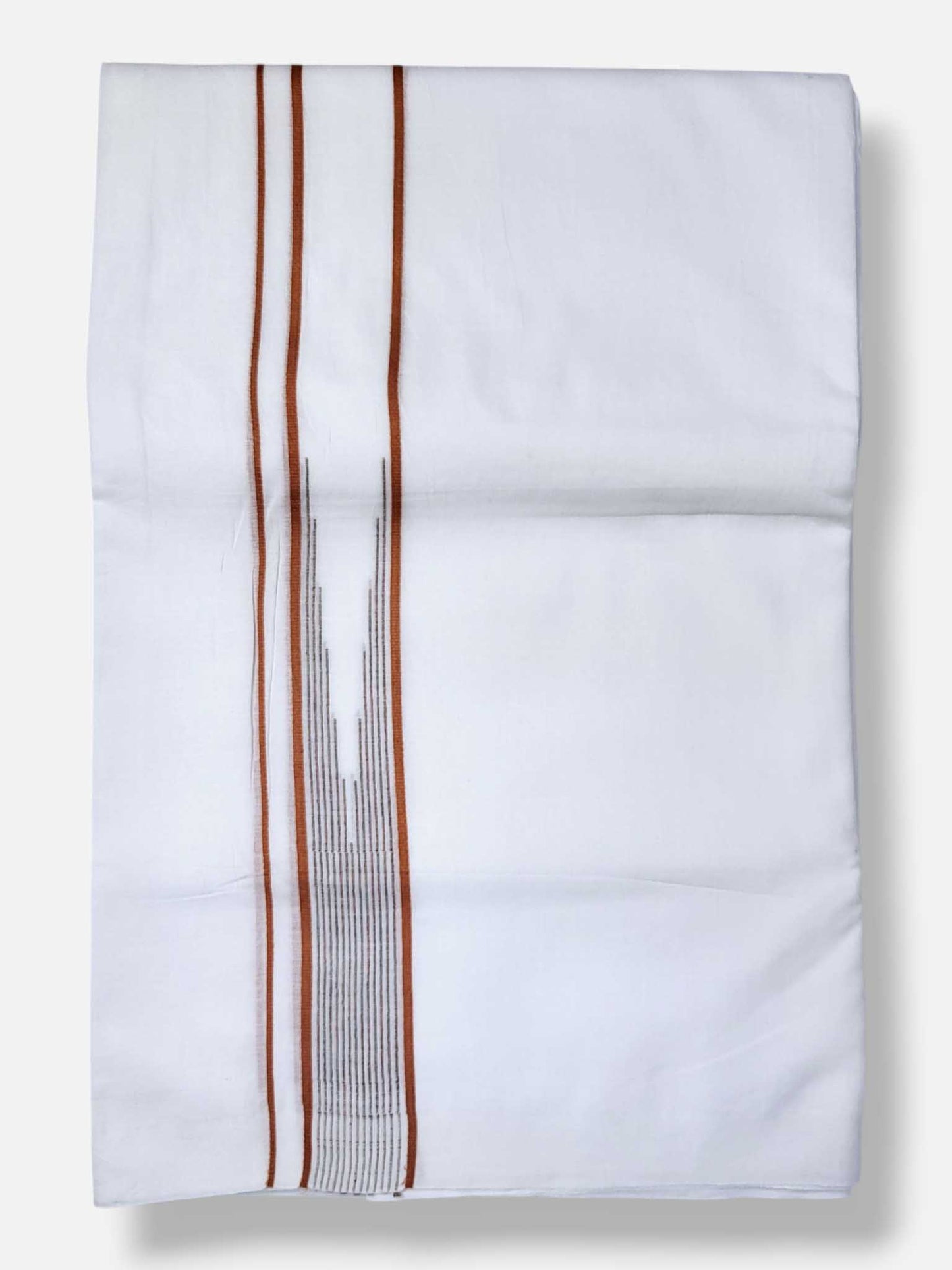 Pure White Cotton Men's Double Dhoti