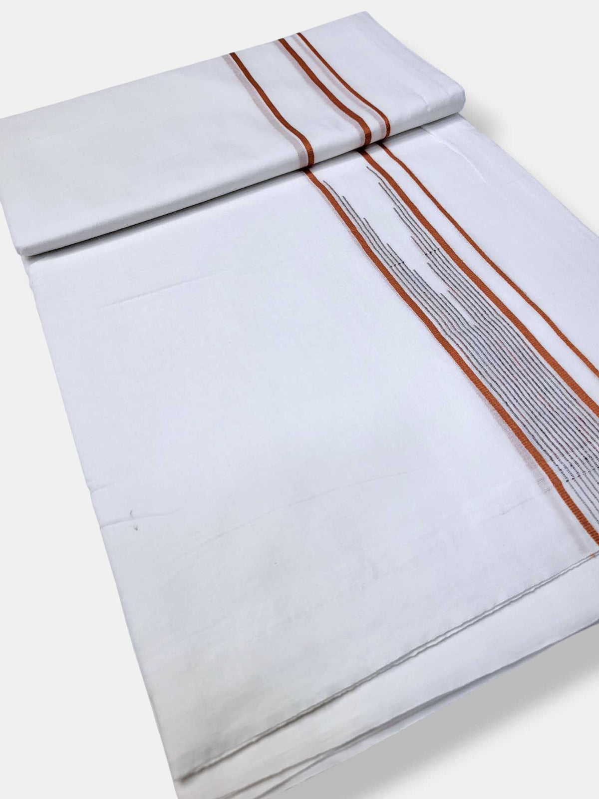 Pure White Cotton Men's Double Dhoti