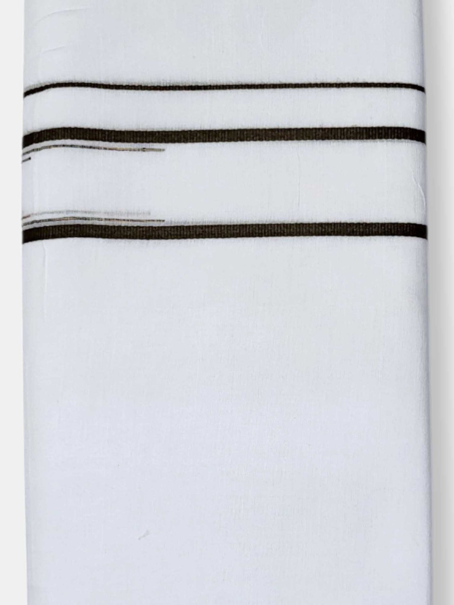 Pure White Cotton Men's Double Dhoti