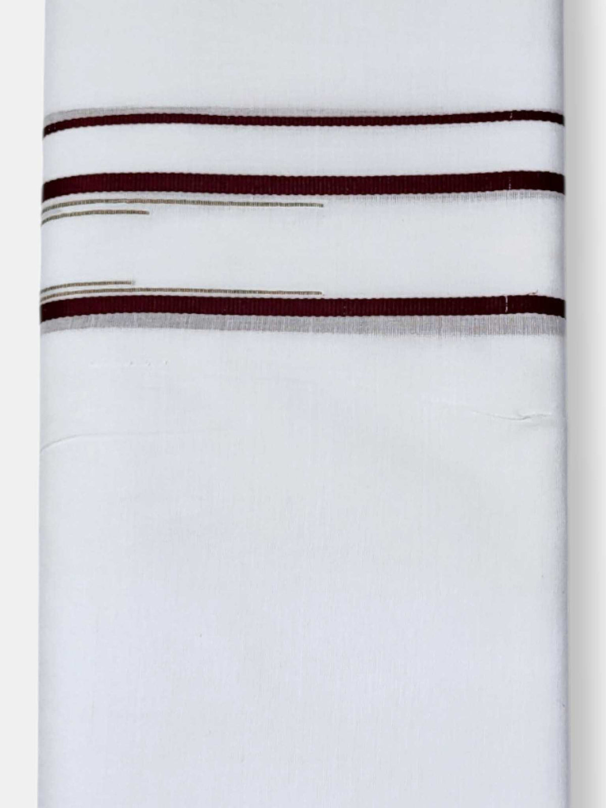 Pure White Cotton Men's Double Dhoti