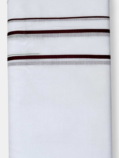 Pure White Cotton Men's Double Dhoti