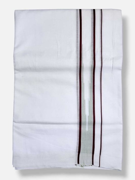 Pure White Cotton Men's Double Dhoti