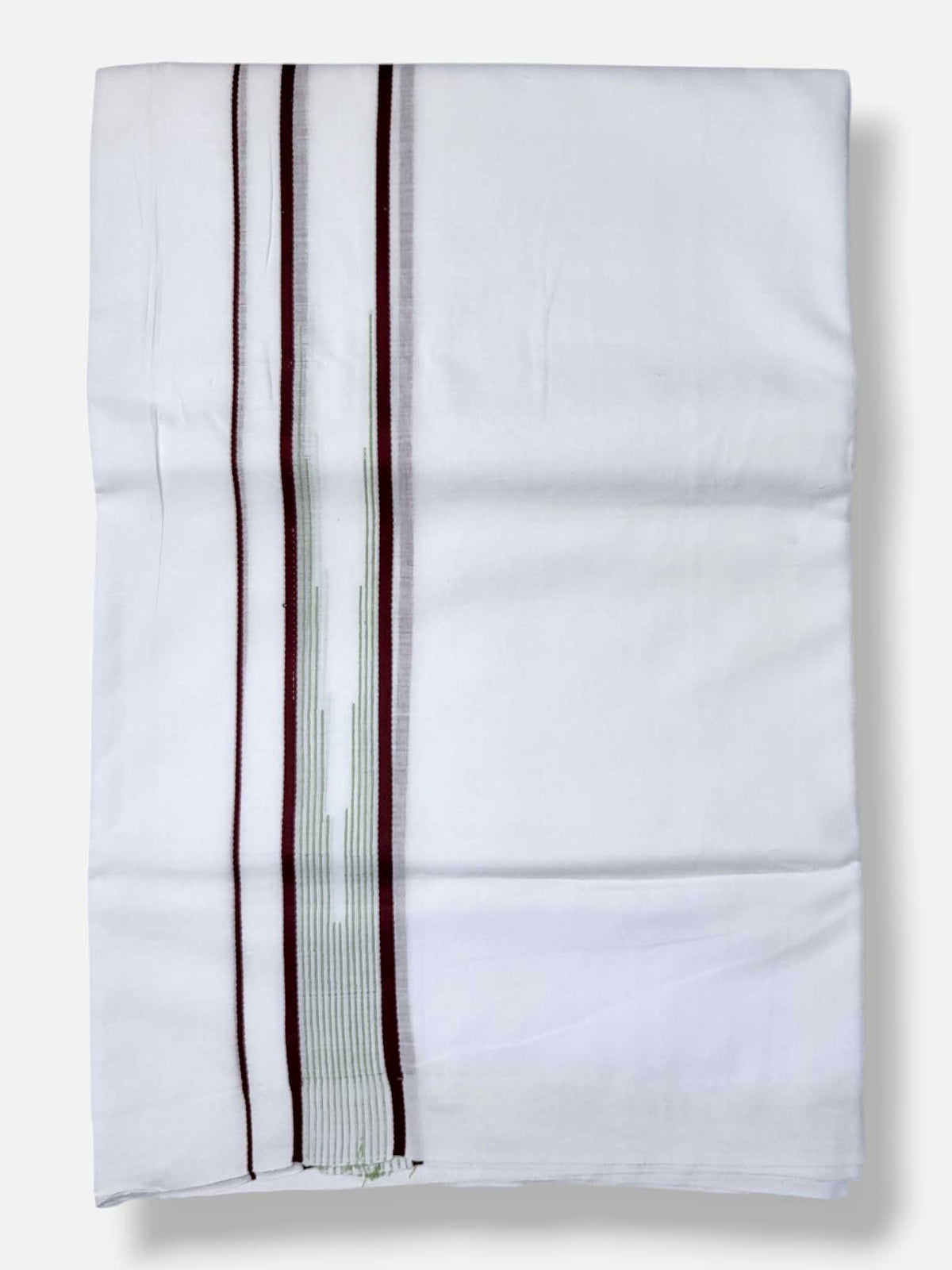 Pure White Cotton Men's Double Dhoti